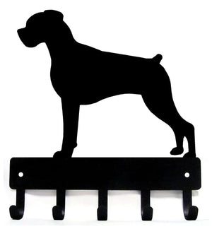 Boxer Dog Key Rack and Leash Holder
