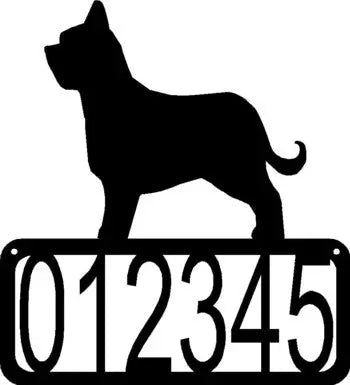 Briard Dog House Address Sign