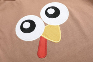 Brown Turkey Face T-Shirt