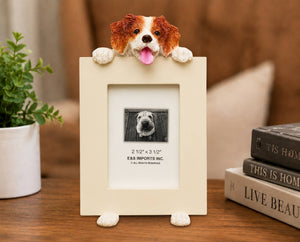 Brittany Spaniel (2 1/2x3 1/2) Small Photo Picture Ceramic Frame from E&S Imports