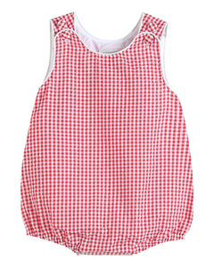 Classic Red Seersucker Bubble Romper