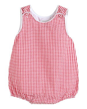 Classic Red Seersucker Bubble Romper