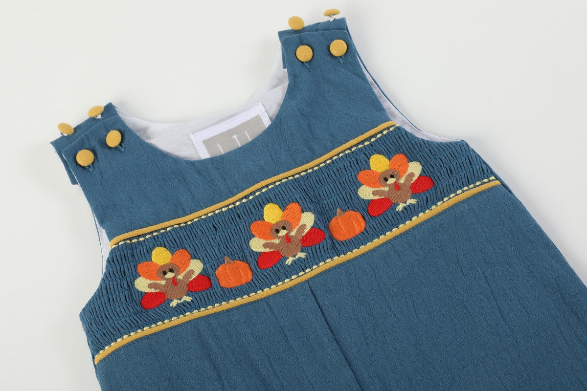 Cobalt Blue Turkey Smocked Longall