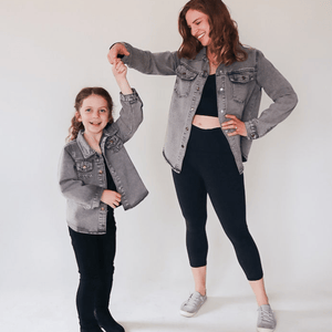 Silver Gray Denim Jacket - Child
