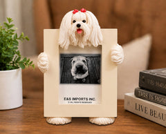Maltese (2 1/2x3 1/2) Small Photo Frame: Ceramic