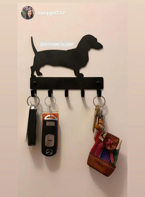 Dachshund Key Holder and Leash Hanger