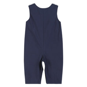 Dark Blue Nativity Smocked Overalls