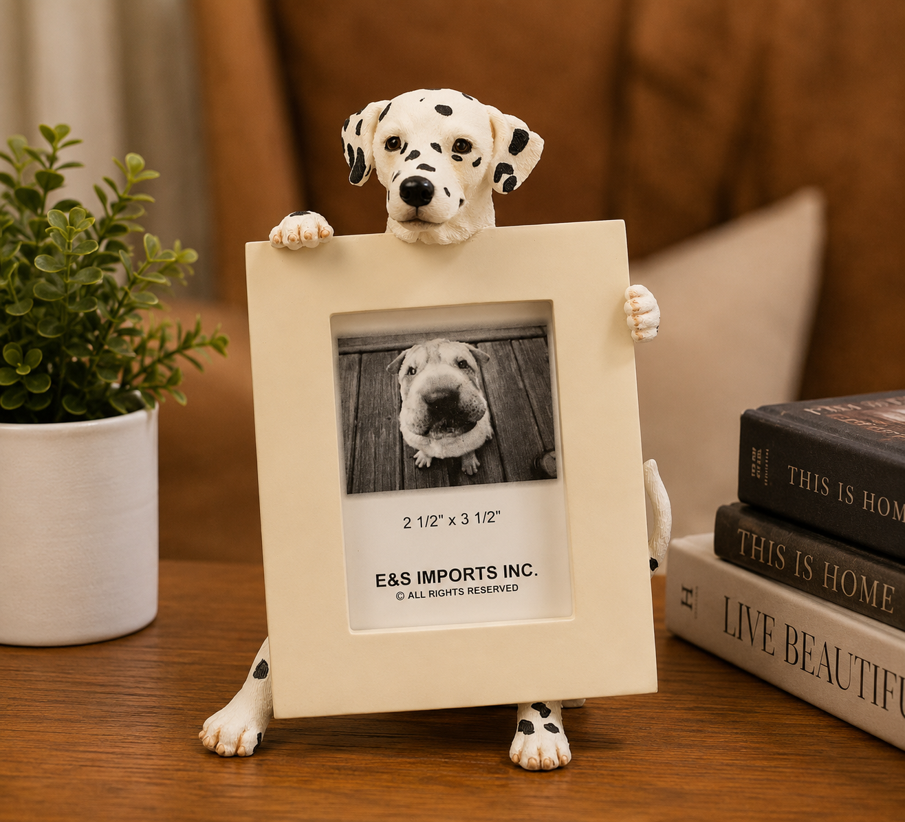 Dalmatian (2 1/2x3 1/2) Small Photo Picture Ceramic Frame from E&S Imports