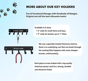 Smooth Collie Dog Key Rack/ Leash Hanger