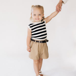 Striped Top & Shorts 3 Piece Set- Child