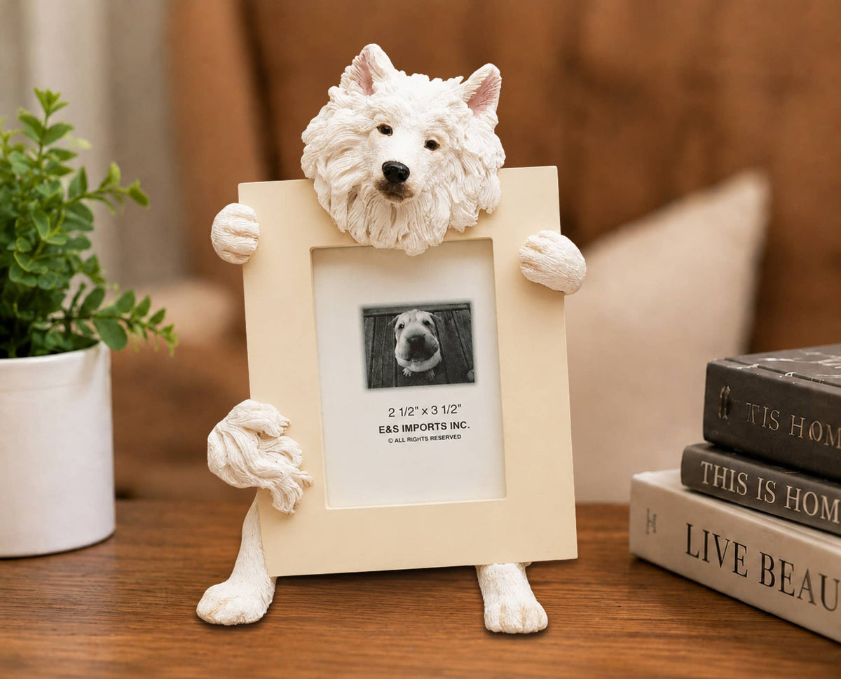 Samoyed (2 1/2x 3 1/2) Small Photo Frame: Ceramic