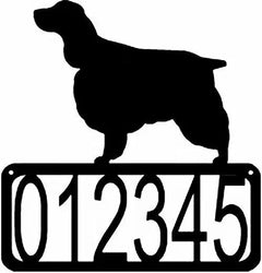 English Springer Spaniel Dog House Address Sign