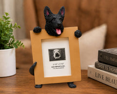 German Shepherd Black (2 1/2x3 1/2) Small Photo Picture Ceramic Frame from E&S Imports