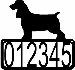 Field Spaniel Dog House Address Sign