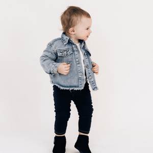 Raw Hem Denim Jean Jacket - Infant