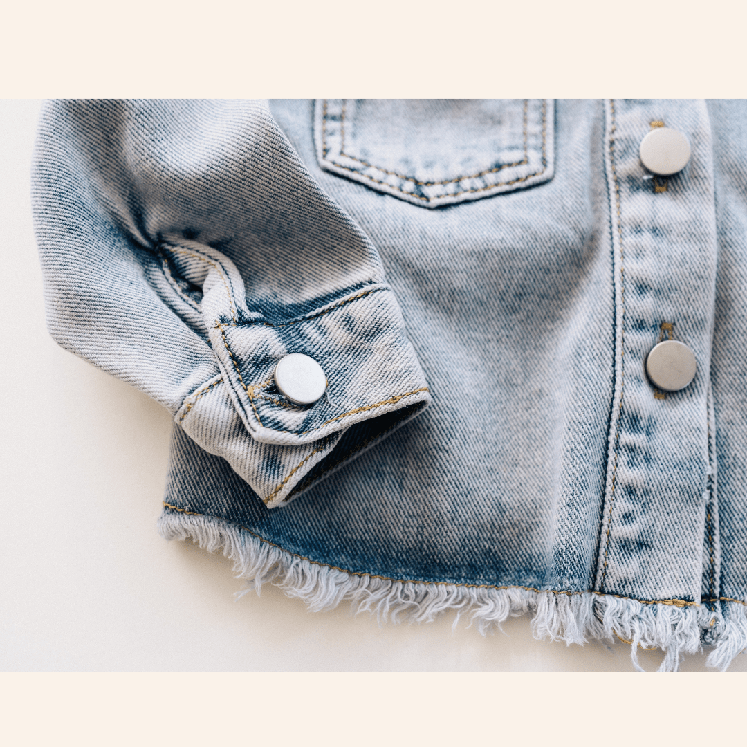 Raw Hem Denim Jean Jacket - Child