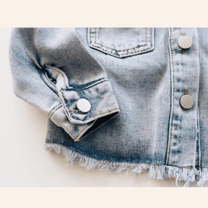 Raw Hem Denim Jean Jacket - Child