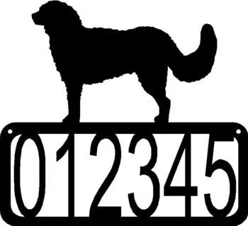 Goldendoodle Dog House Address Sign