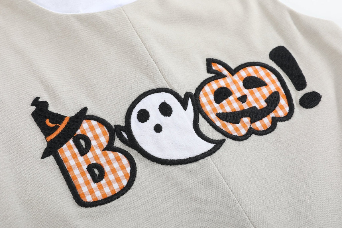 Gray Boo Applique Longall