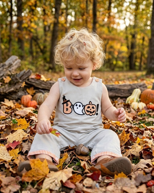 Gray Boo Applique Longall