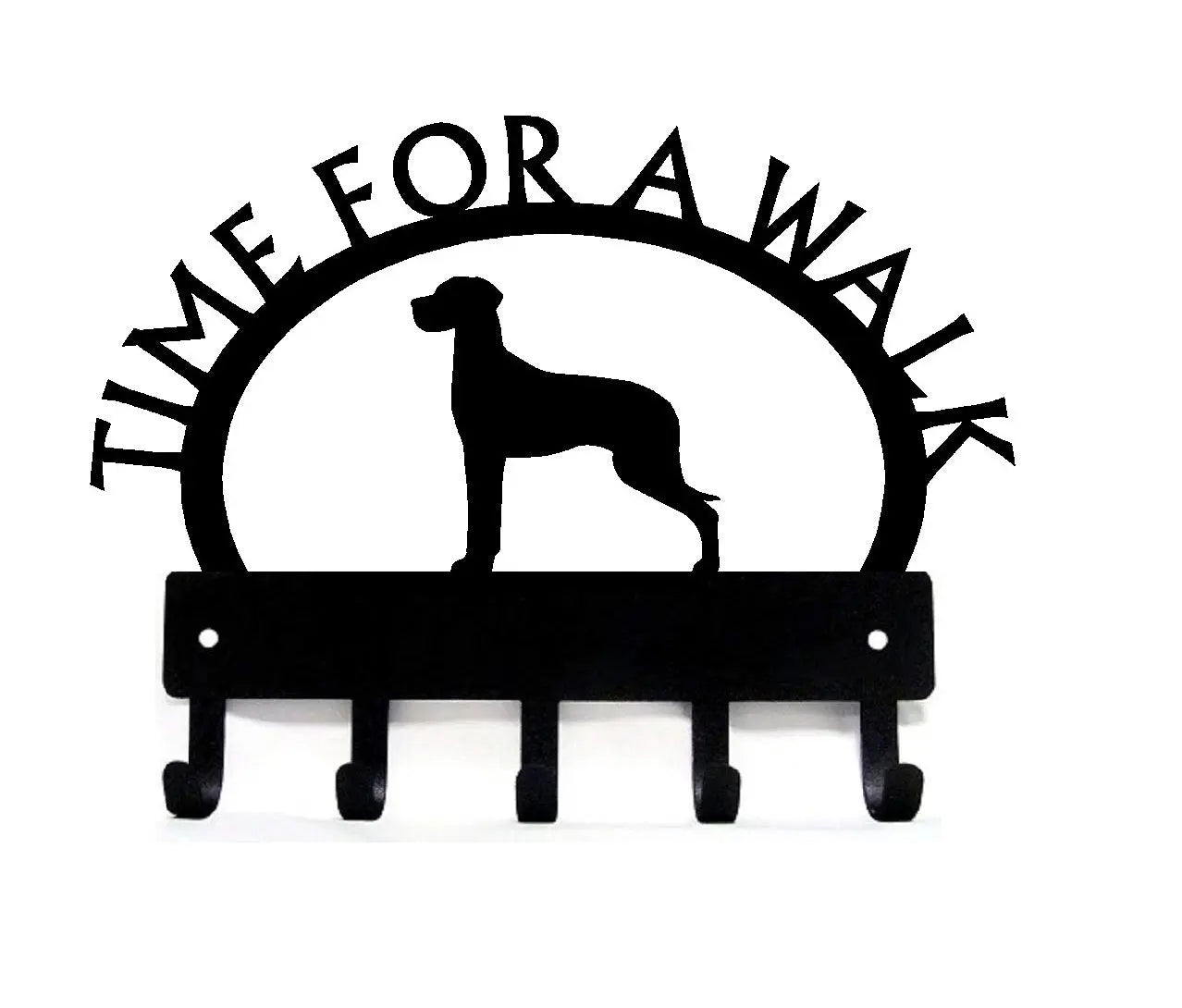 Great Dane TIME FOR A WALK Dog Key Rack & Leash Holder