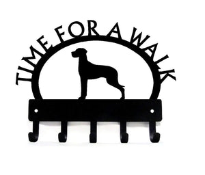 Great Dane TIME FOR A WALK Dog Key Rack & Leash Holder