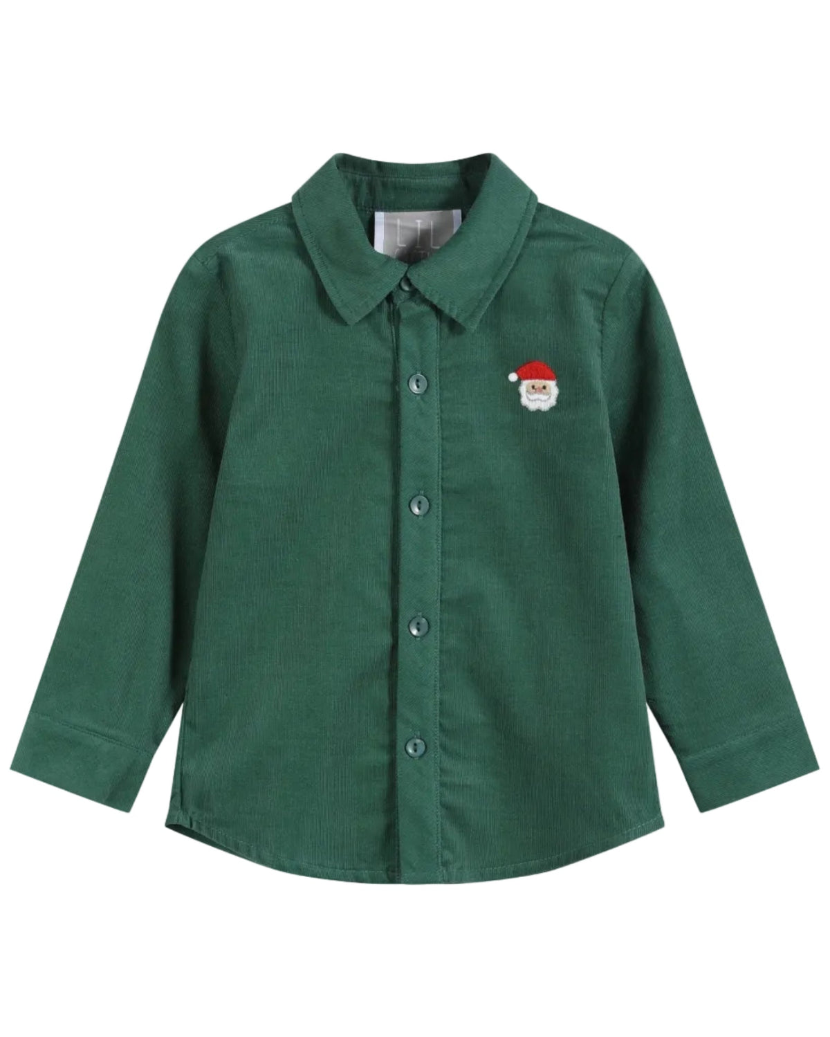 Green Corduroy Santa Dress Shirt