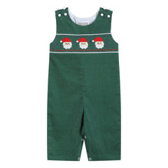 Green Corduroy Santa Smocked Longall