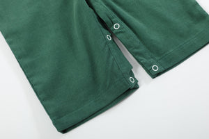 Green Corduroy Santa Smocked Longall