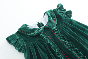 Green Velvet Holiday Dress