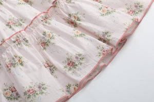 Heirloom Custom Rose Layered Ruffle Dress