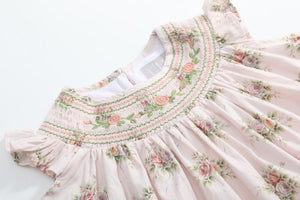 Heirloom Custom Rose Smocked Bishop Dress
