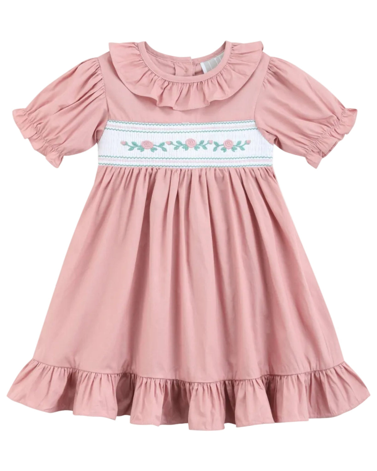 Heirloom Rose Ruffle Smocked Dress