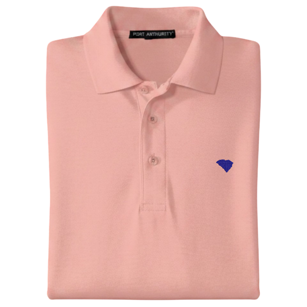 State of South Carolina Polo Shirt - Light Pink (Available in Different Thread Colors)