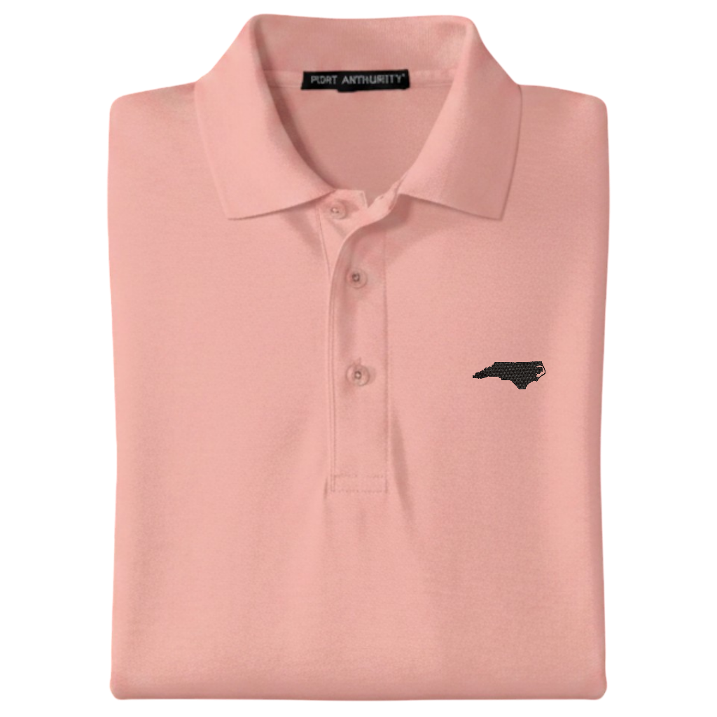 State of North Carolina Polo Shirt - Light Pink (Available in Different Thread Colors)