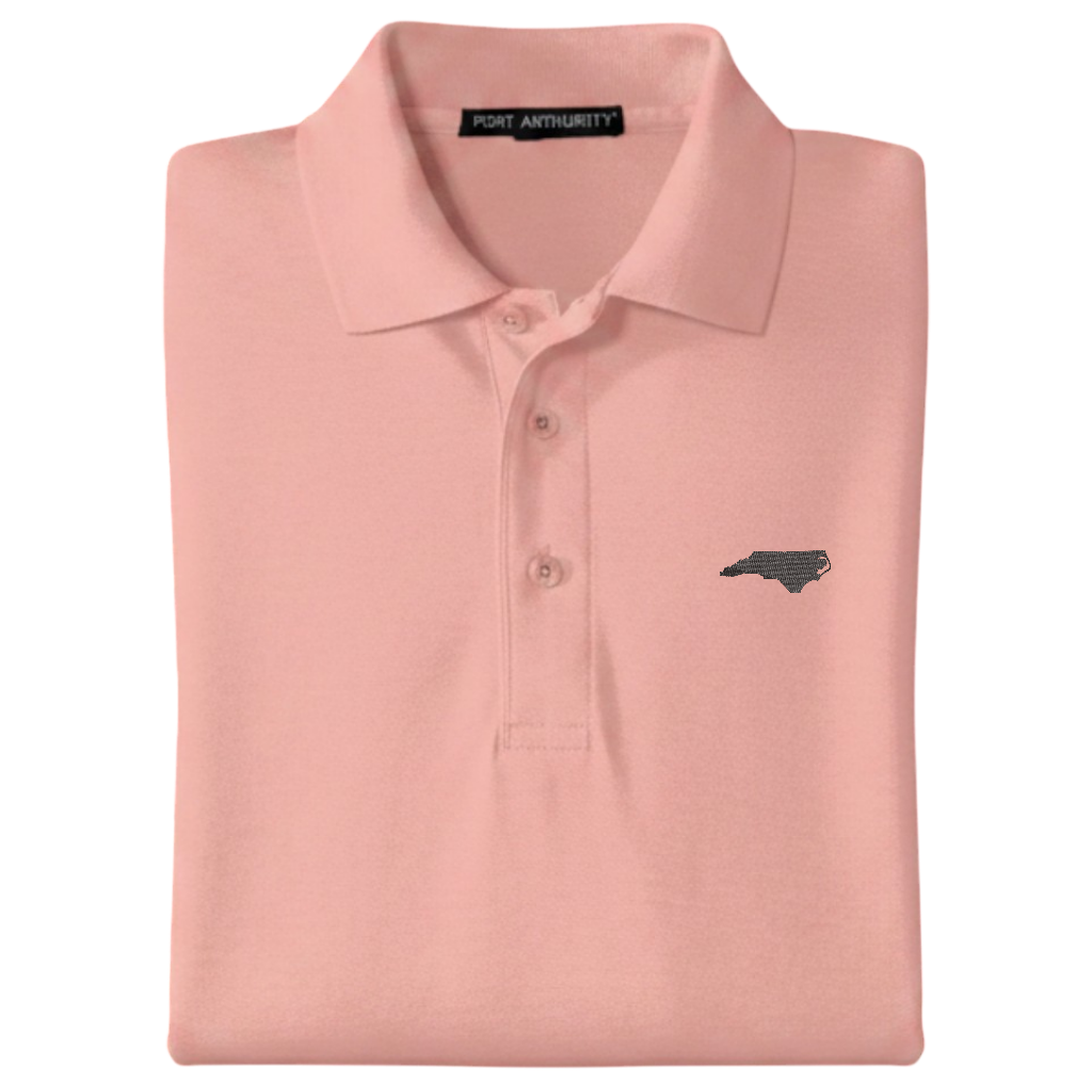 State of North Carolina Polo Shirt - Light Pink (Available in Different Thread Colors)