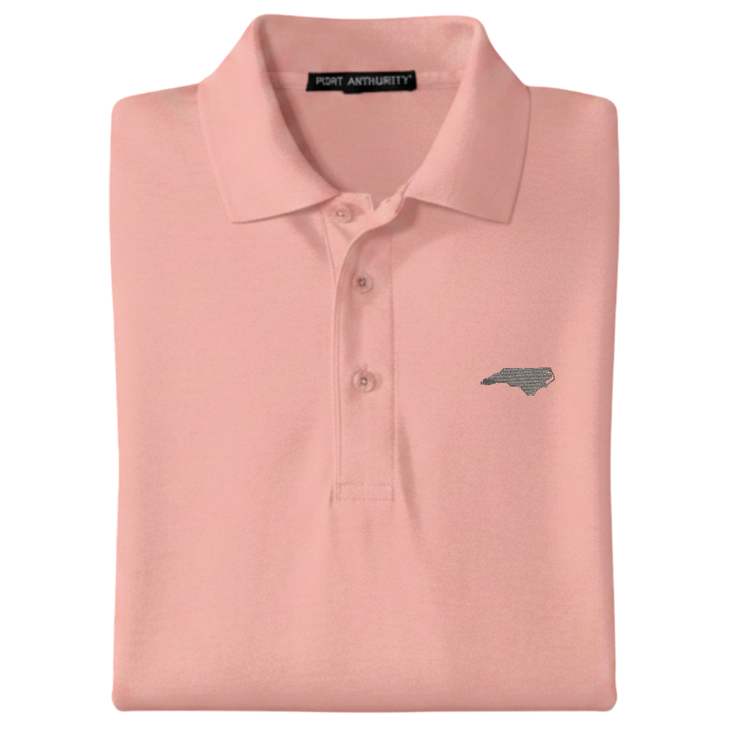 State of North Carolina Polo Shirt - Light Pink (Available in Different Thread Colors)