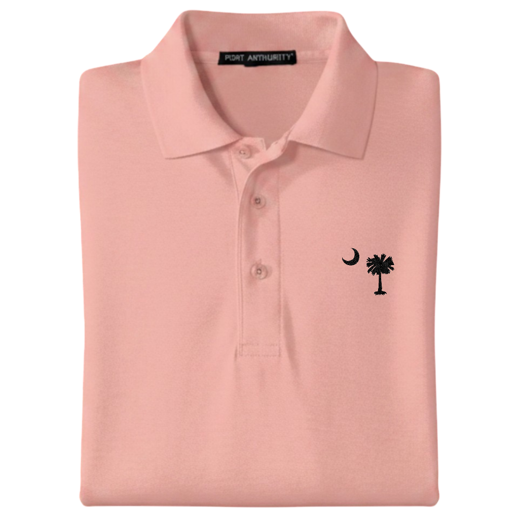 Palmetto Moon Polo Shirt - Light Pink (Available in Different Thread Colors)