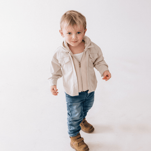 Textured Khaki Jacket - Child