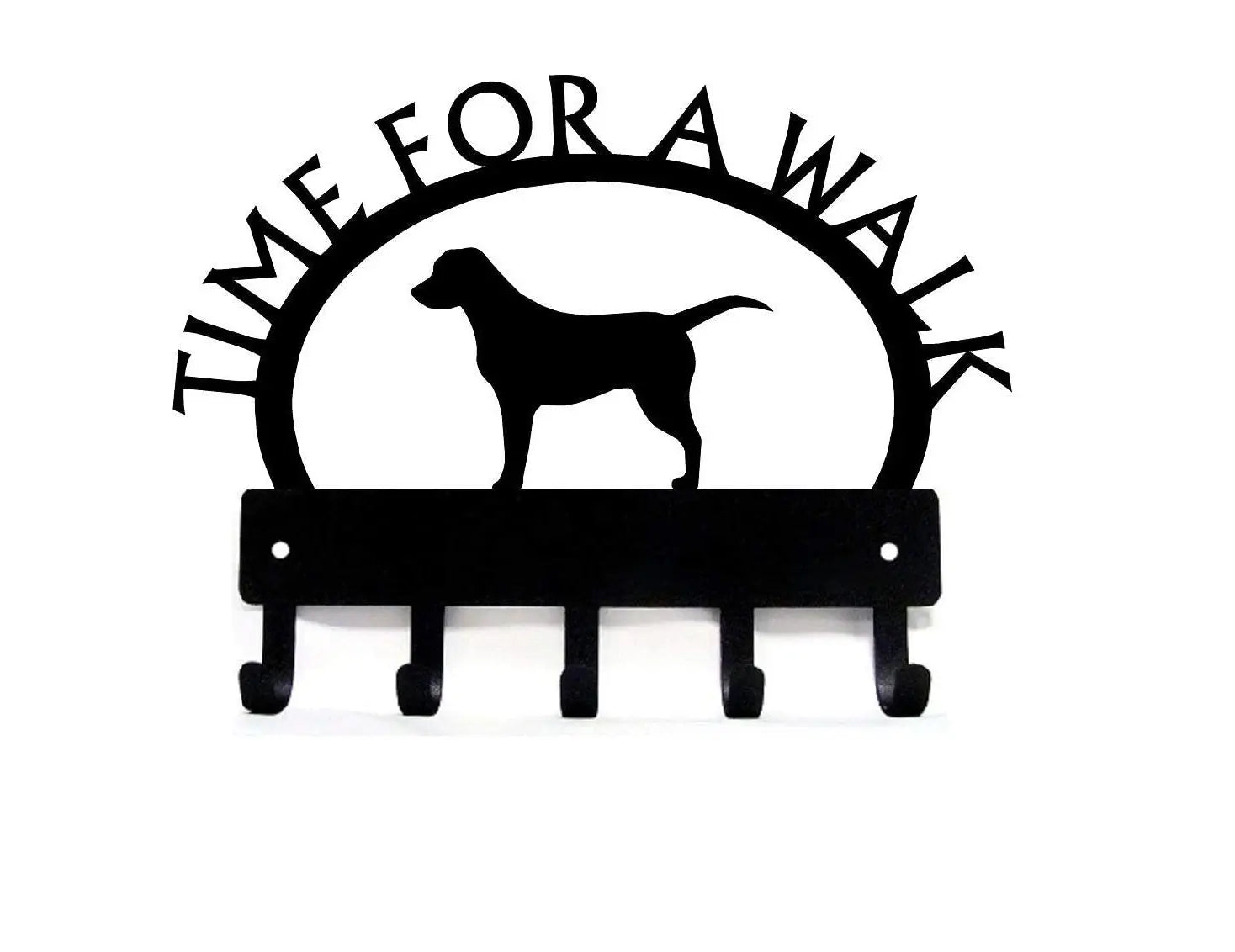 Labrador TIME FOR A WALK Dog Key Rack & Leash Holder