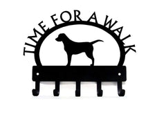 Labrador TIME FOR A WALK Dog Key Rack & Leash Holder