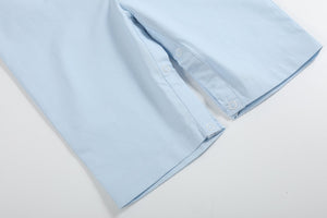 Light Blue Crosses Smocked Longall