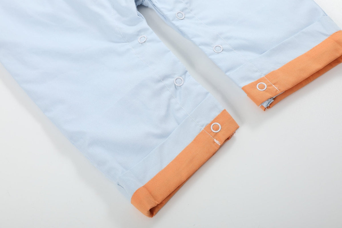 Light Blue Pumpkin Applique Longall