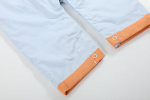 Light Blue Pumpkin Applique Longall