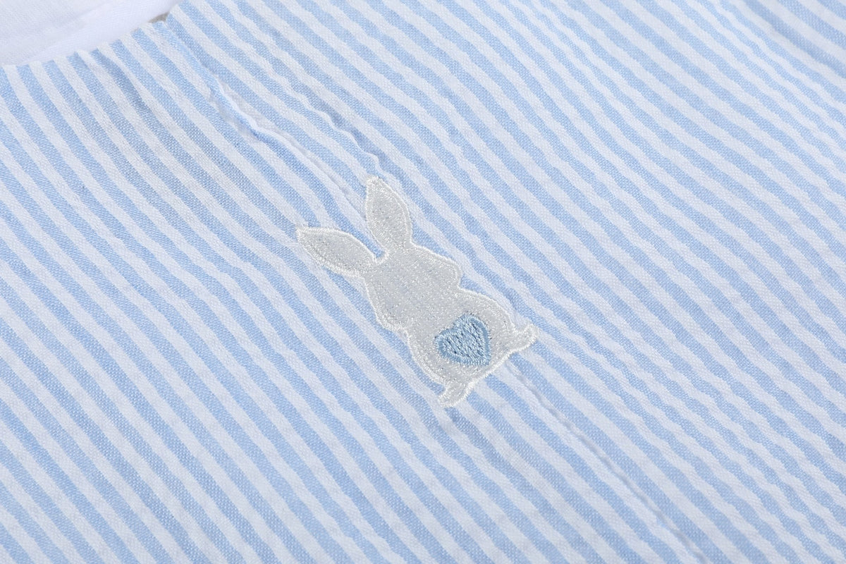Light Blue Seersucker Easter Bunny Jon Jons