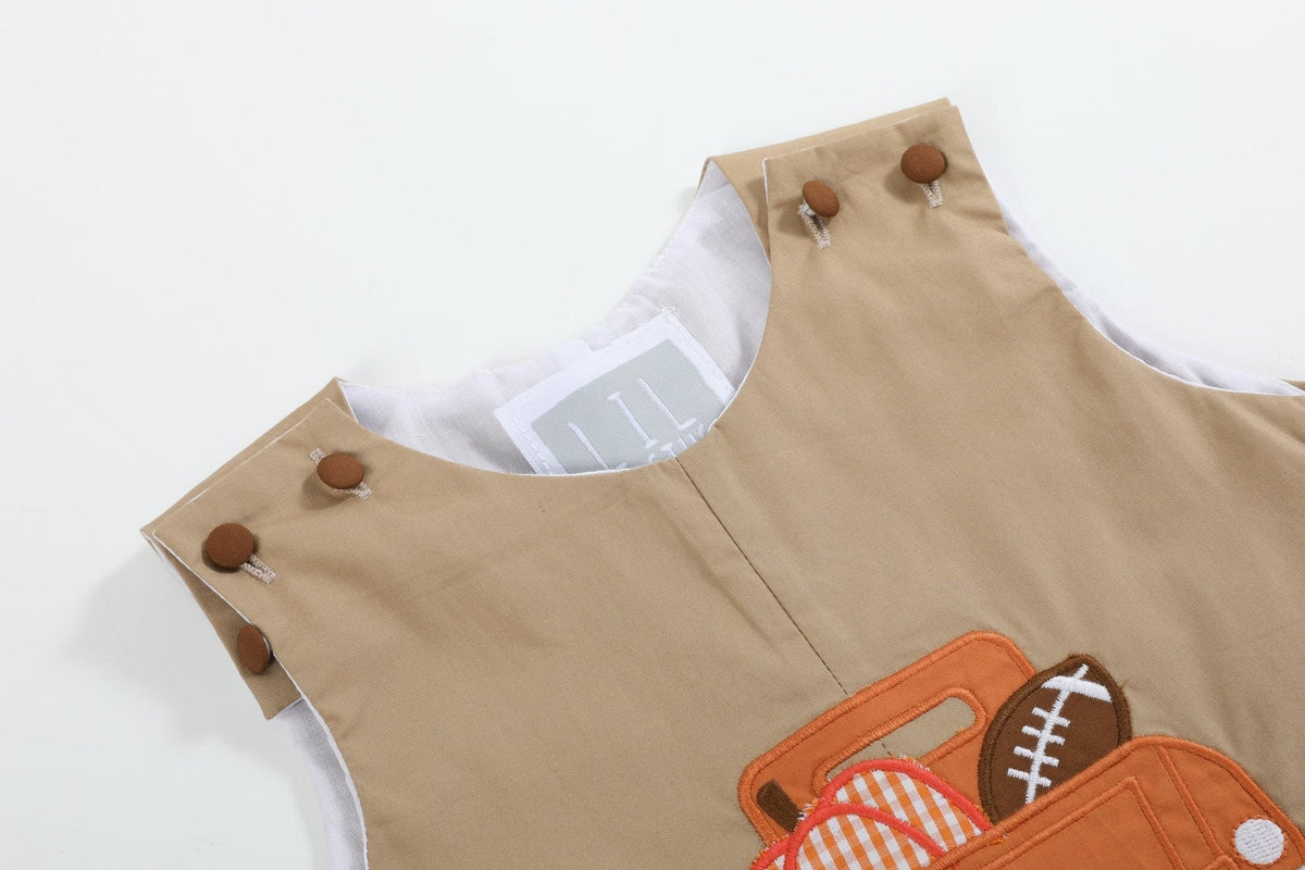 Light Brown Pumpkin Football Truck Longall