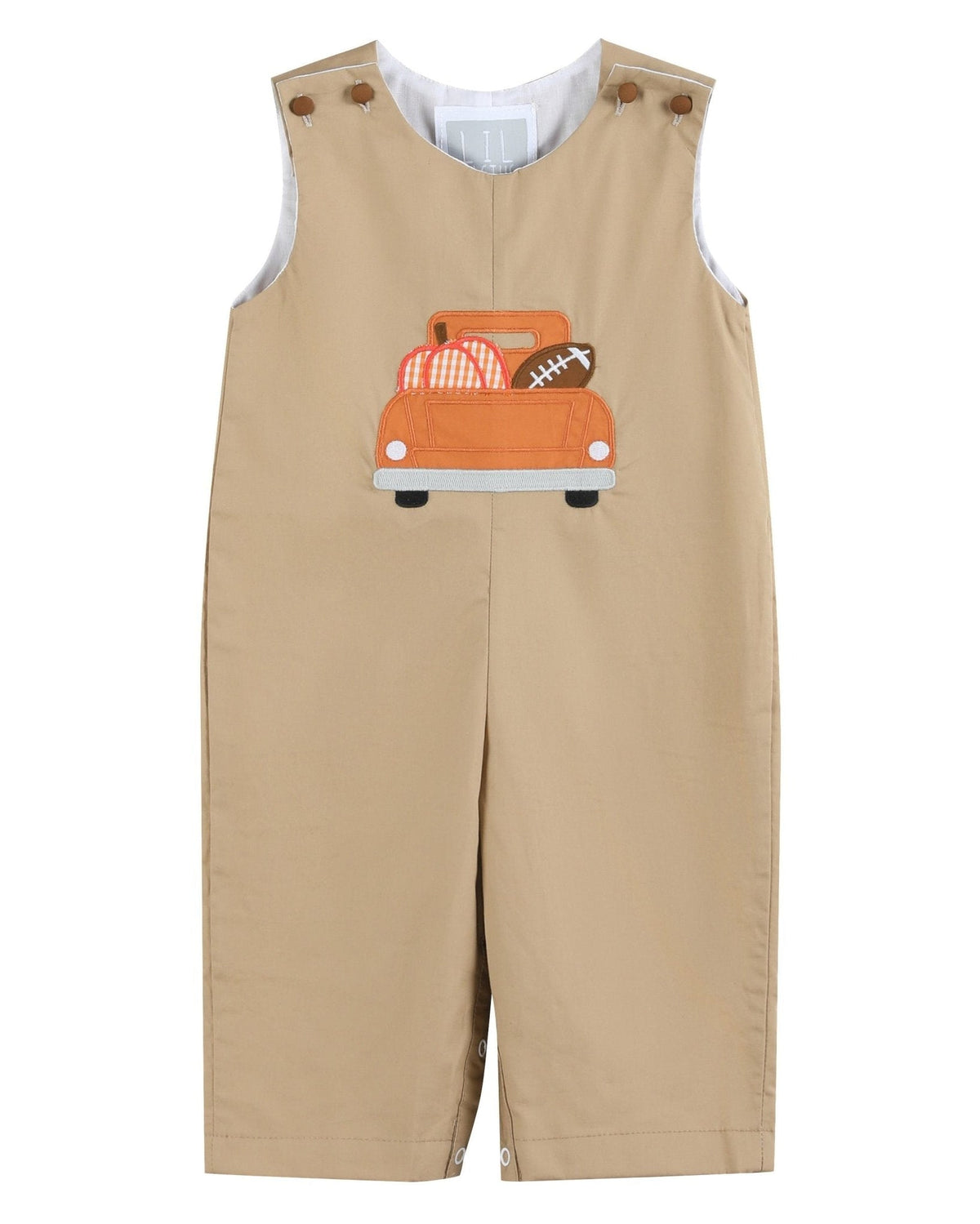 Light Brown Pumpkin Football Truck Longall