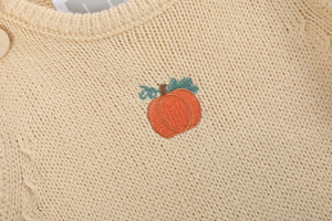 Light Brown Pumpkin Knit Romper