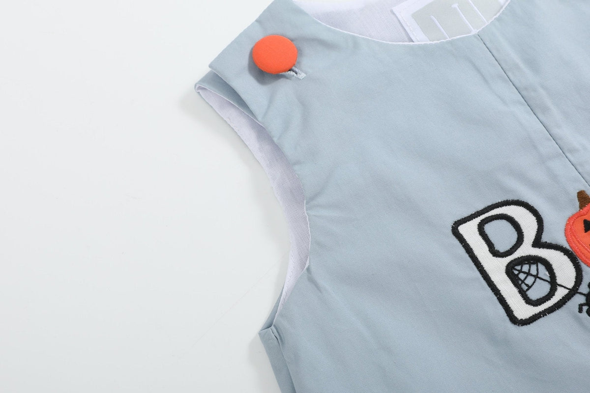 Light Gray 'Boo' Applique Longall