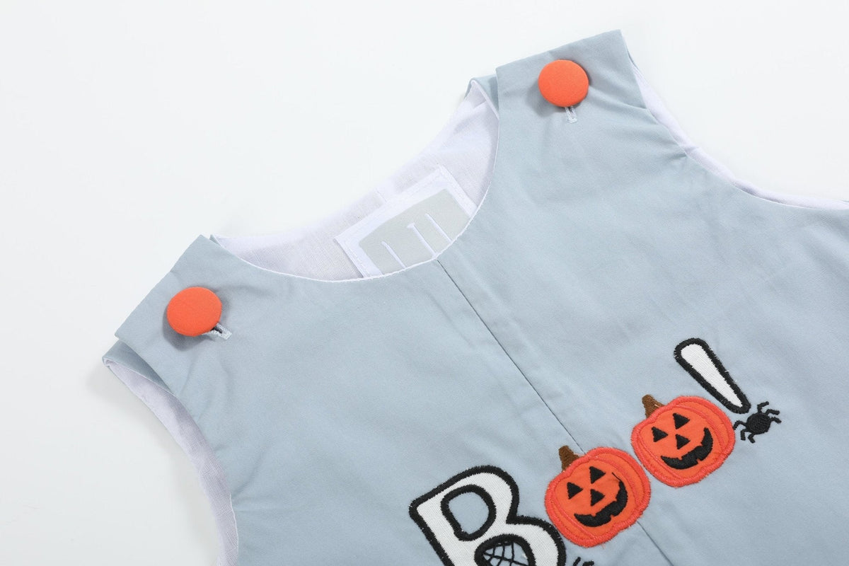 Light Gray 'Boo' Applique Longall